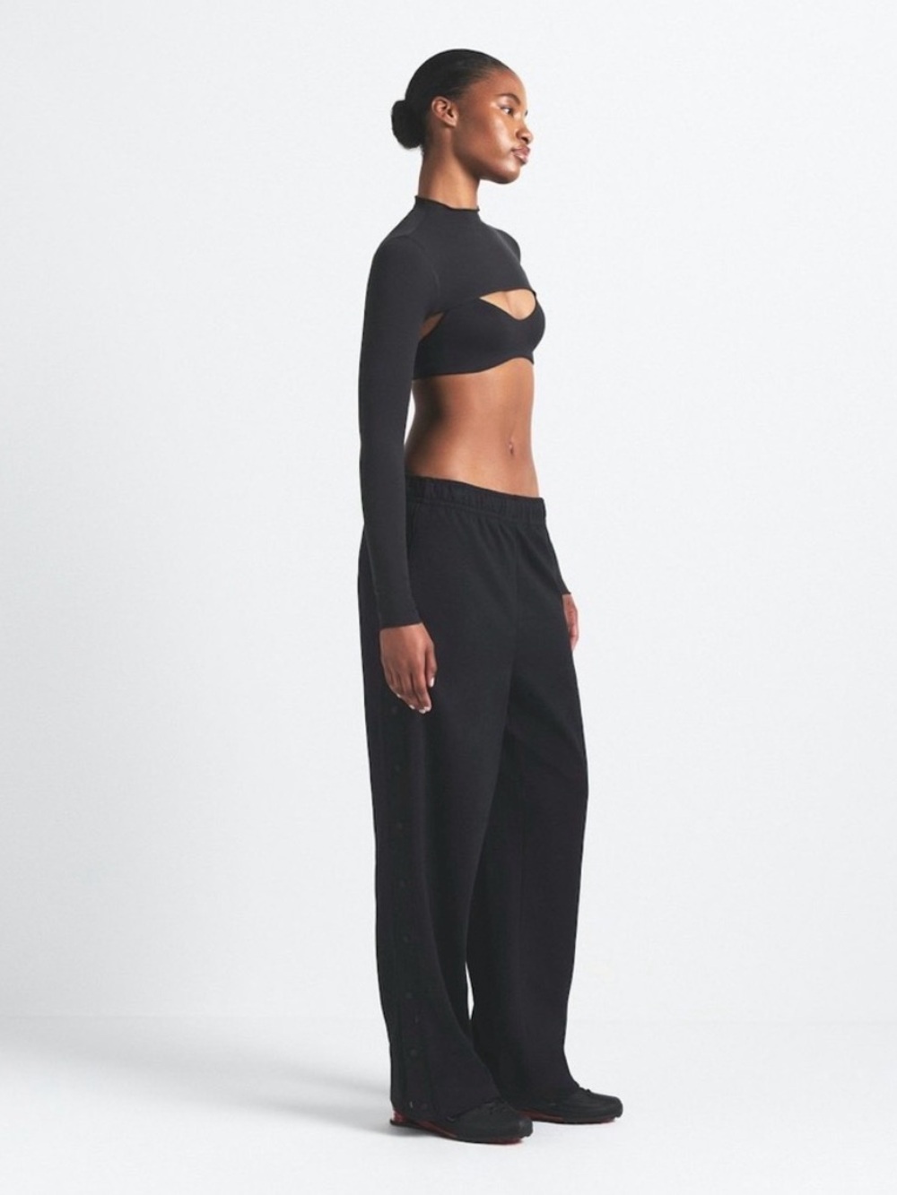 NWOT NikeSKIMS Matte Tricot Women's Side-Snap Pants- Obsidian - various sz